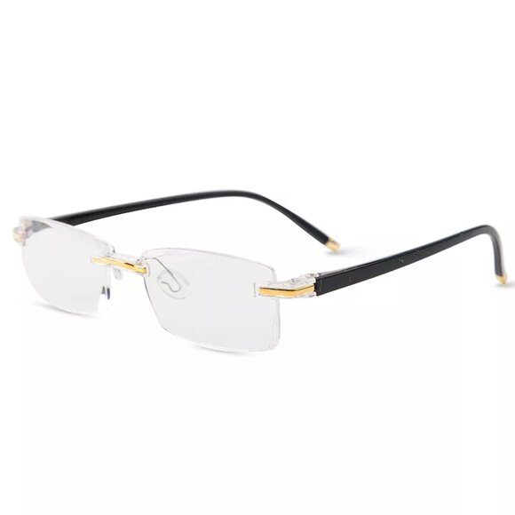 Women's Clearvue Black Frameless Reading Glasses, +2.50 - Picture 1 of 2